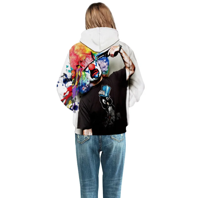 

Novelty 3D hoodies men harajuku sweatshirt men funny clown printed autumn spring unisex pullovers brand clothing couple hoodies