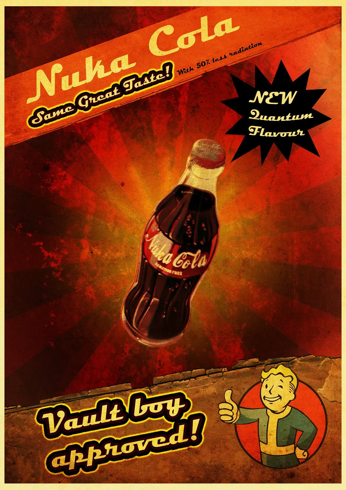 E052 Fallout 234 Nuka Cola винтажный бумажный плакат настенная живопись украшение дома 42X30 см 30X21 см - Цвет: E052