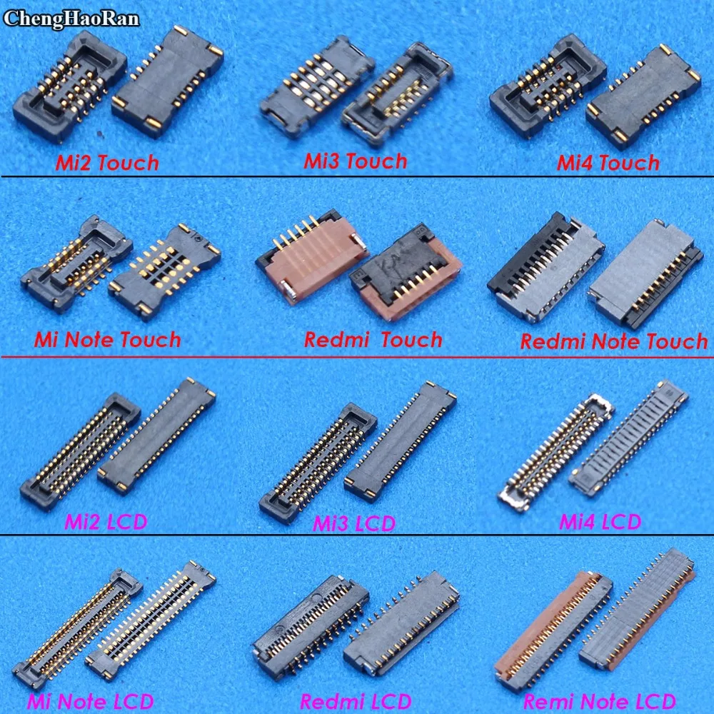 

ChengHaoRan Touch &LCD Display Screen FPC Connector for Xiaomi Mi 4 Mi4 Mi2 Mi3 Note Redmi Note Logic on motherboard mainboard