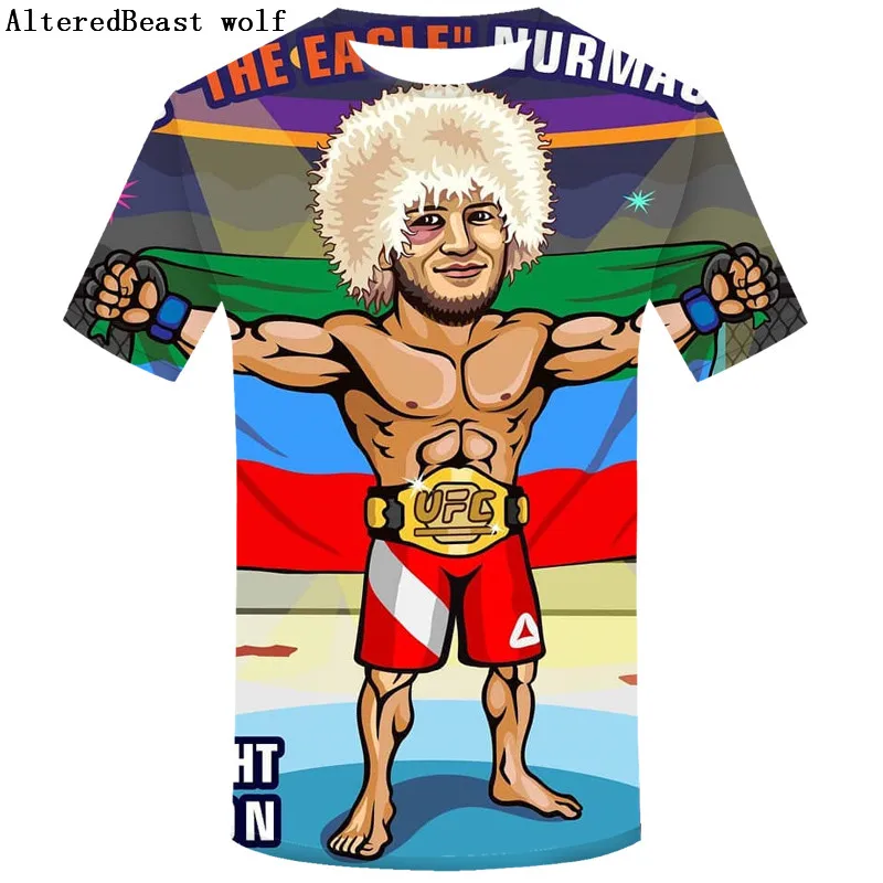 2019 Мужская футболка с 3D-принтом Conor Mcgregor брендовая забавная принтом мужские топы