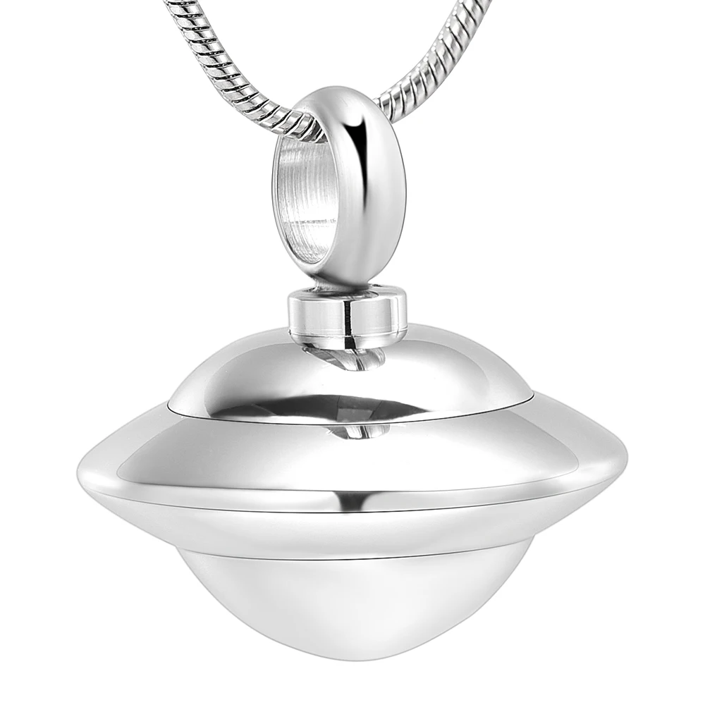 IJD10065 Personalized UFO Shape Stainless Steel Cremation Pendant Keepsake Necklace Ashes Urn for Pet/Human Memorial Jewelry | Украшения и