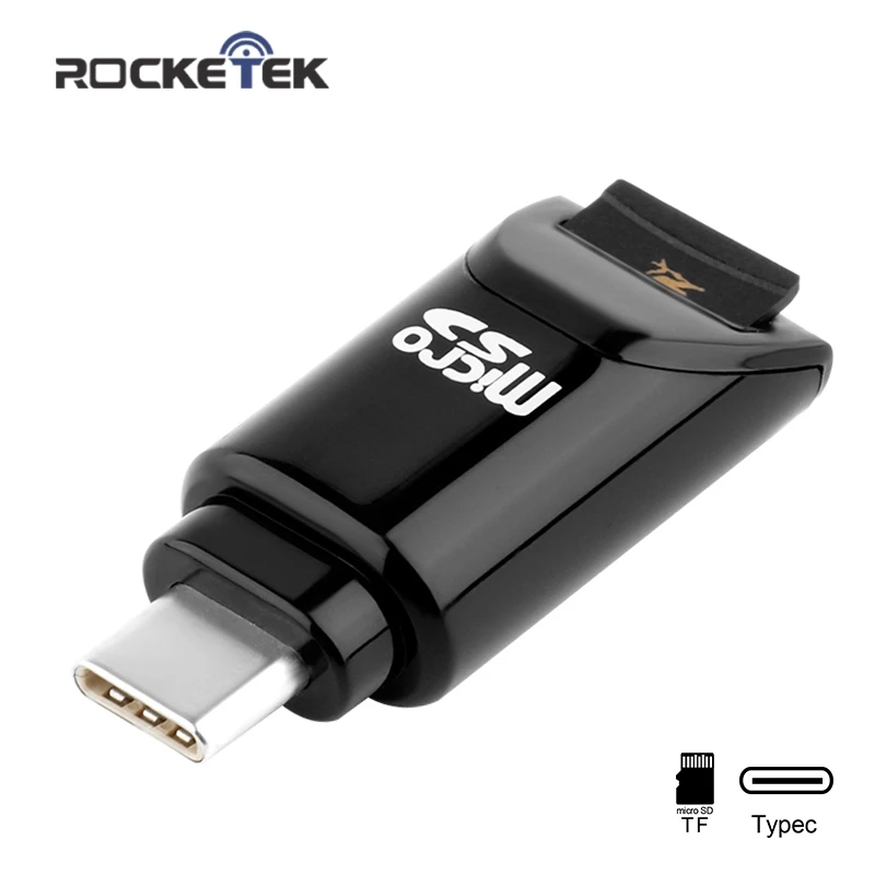 Rocketek Тип c usb 2 0 otg телефон тип-c устройство чтения карт памяти Адаптер для micro SD TF ПК