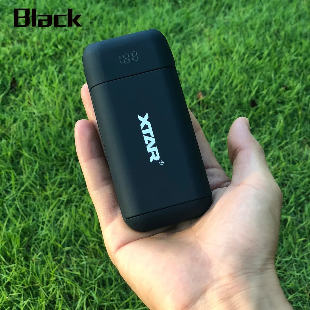 XTAR PB2 светодиодный USB относится к 3,6 В/3,7 в незащищенным литий-ионным/IMR/INR/ICR 18650 аккумуляторам портативное зарядное устройство с функцией power Bank