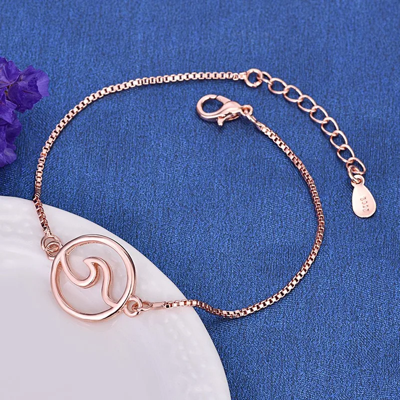 New Arrival Fashion Jewelry Simple Copper Wavy shape Bracelets For Women Gold Silver Color Geometric Bangles Wholesale | Украшения и
