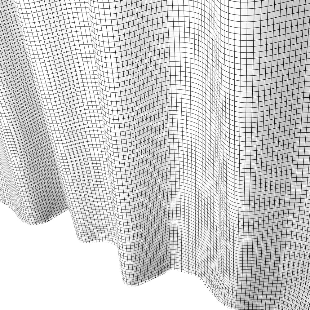 Водонепроницаемая шторка для душа в белую клетку из полиэстера|waterproof shower curtain|shower