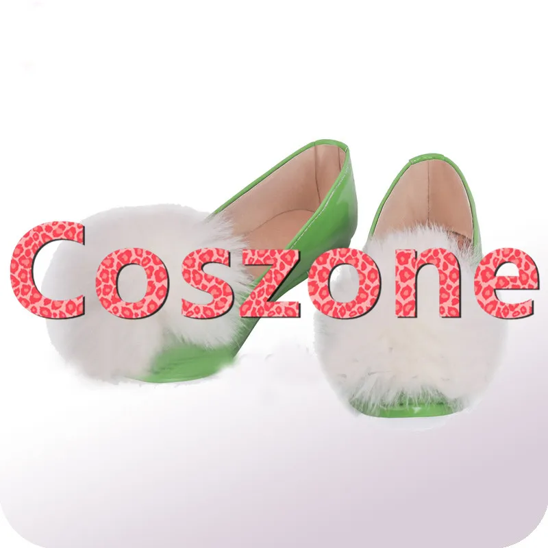 Tinker Bell Tinkerbell/Зеленые ботинки для косплея; карнавальный костюм на Хэллоуин; аксессуары