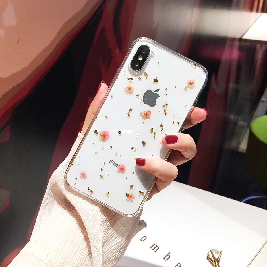 Qianliyao чехол для телефона с натуральными цветами и сушеными iPhone 11 Pro Max X 6 6S 7 8 plus XR XS