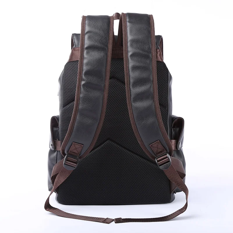 moyyi famous brand school style leather backpack bag for college simple design men waterproof casual daypacks mochila 2021 free global shipping