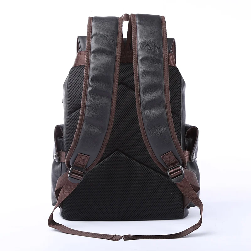 Мужской кожаный рюкзак MOYYI в школьном стиле простая дизайнерская