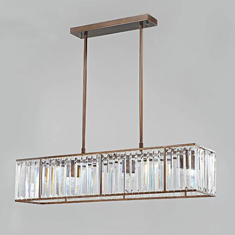 Jmmxiuz 3-light американская винтажная Ретро хрустальная люстра освещение для столовой Ресторан подвесной железный стержень подвесной светильник