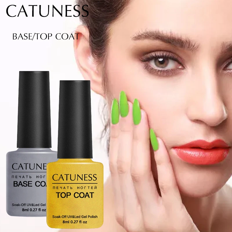 CATUNESS Lucky гель для ногтей Базовое покрытие и верхнее светодиодный Блестящий