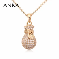 anka fashion key of love bag pendant necklace for women lover jewelry with aaa grade cubic zircon romantic necklace gift 121429