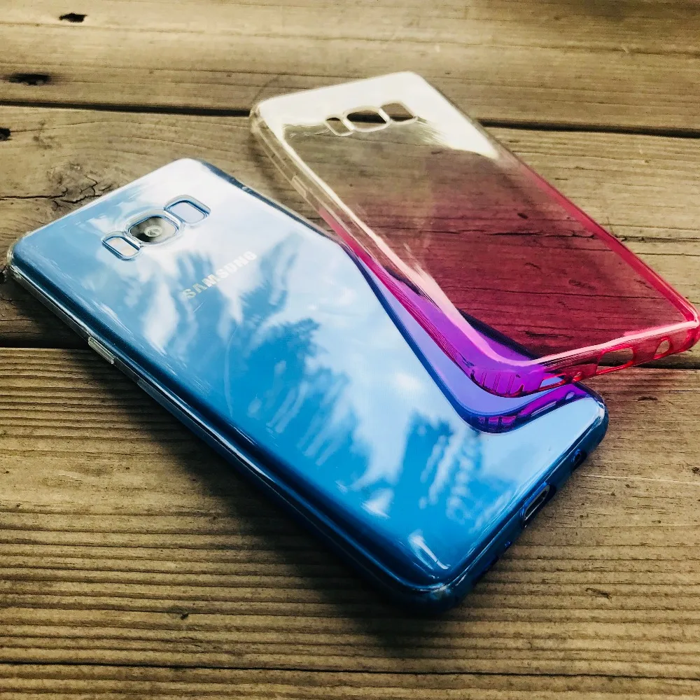 Чехол для Samsung Galaxy A3 A7 A5 A520 2017 S8 S9 + плюс Примечание 8 2018 край градиентного цвета из