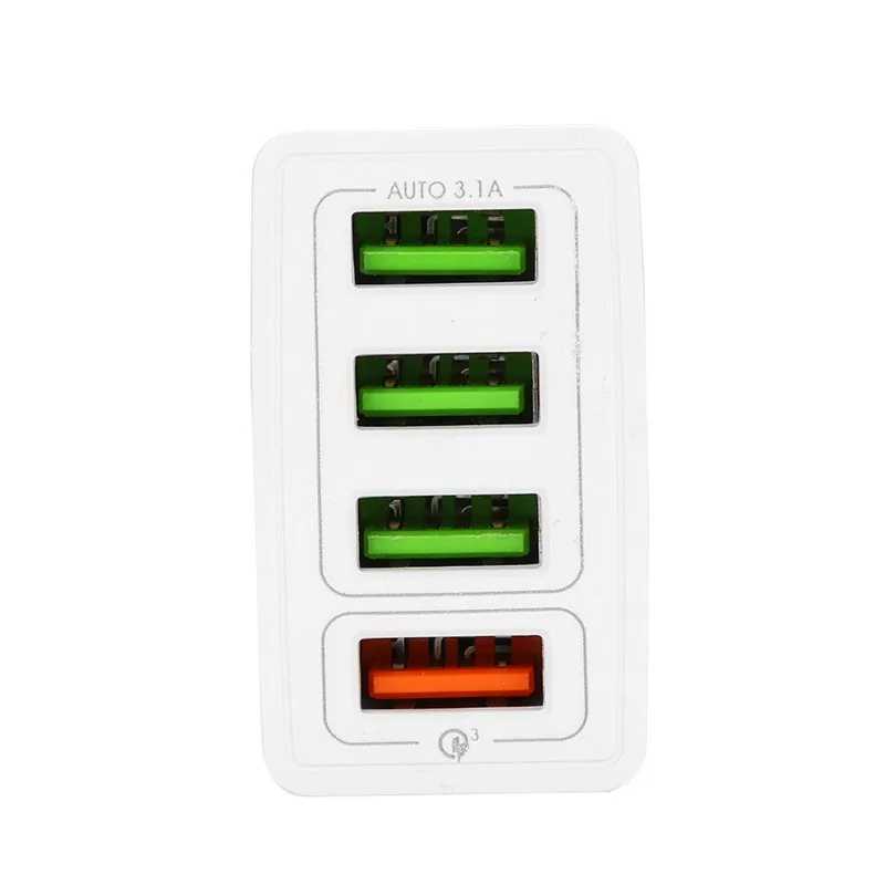 Универсальное зарядное устройство USB Quick Charge 3,0 2.4A 4 порта для Iphone EU US Plug зарядное устройство для мобильного телефона Зарядка для Samsug для huawei