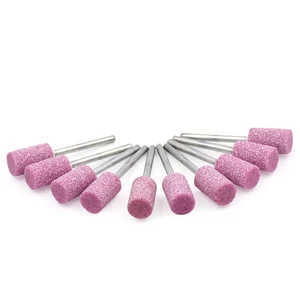 Абразивные инструменты для камня, 10 шт., электрическая дрель, цилиндрический Полировальный Инструмент для вращающихся инструментов Dremel, аксессуары