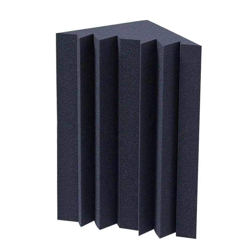 Acoustic Soundproof Foam Charcoal Bass Trap Sound Absorption Studio Soundproofing Corner Wall Polyurethane Foam12 x 12 x 24 cm