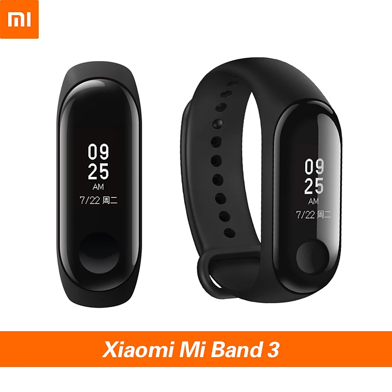 Xiaomi Mi Band 3 сердечного ритма Смарт фитнес-браслет большой сенсорный экран OLED