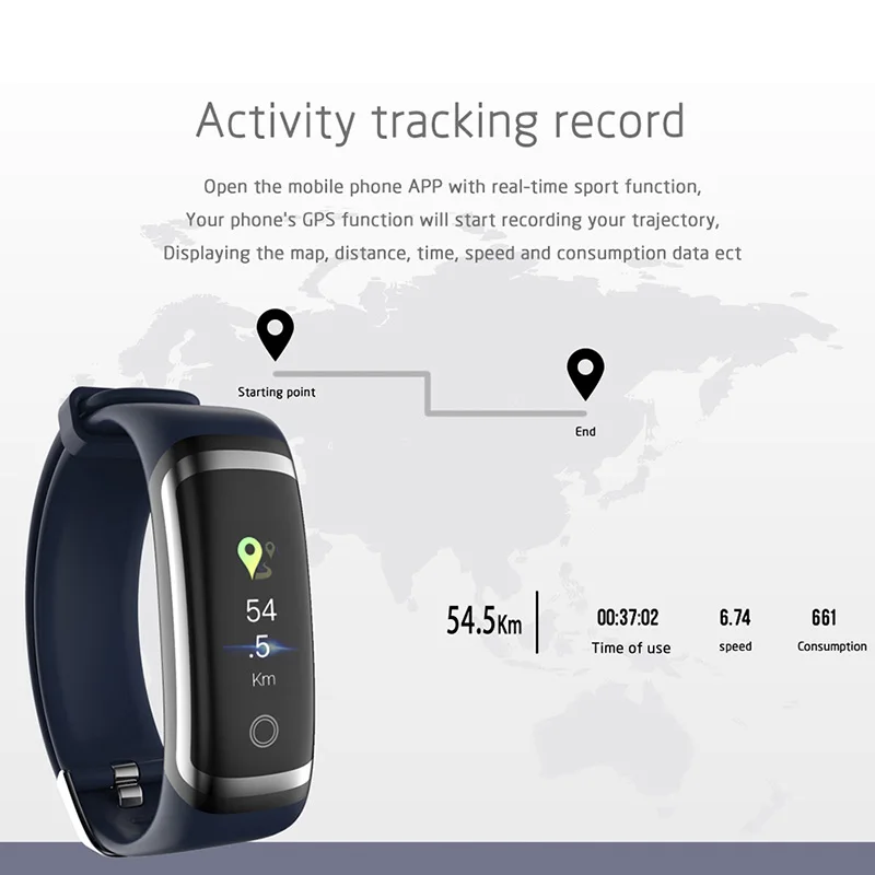 Fitness Smart Bracelet For Women Girls Sports Pedometer Heart Rate Sleep Tracke Call Reminder Color Screen Wristband | Электроника