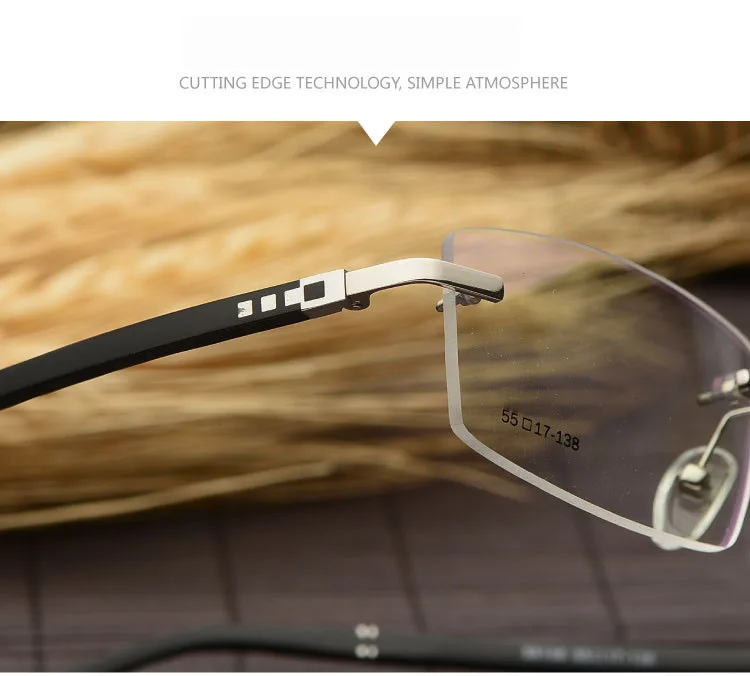 Оправа для очков без оправы мужские очки близорукости TR90 оптическая оправа по