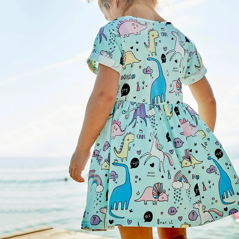 R&ampZ children's dress 2019 summer new European and American style girls cartoon princess cotton | Детская одежда и обувь