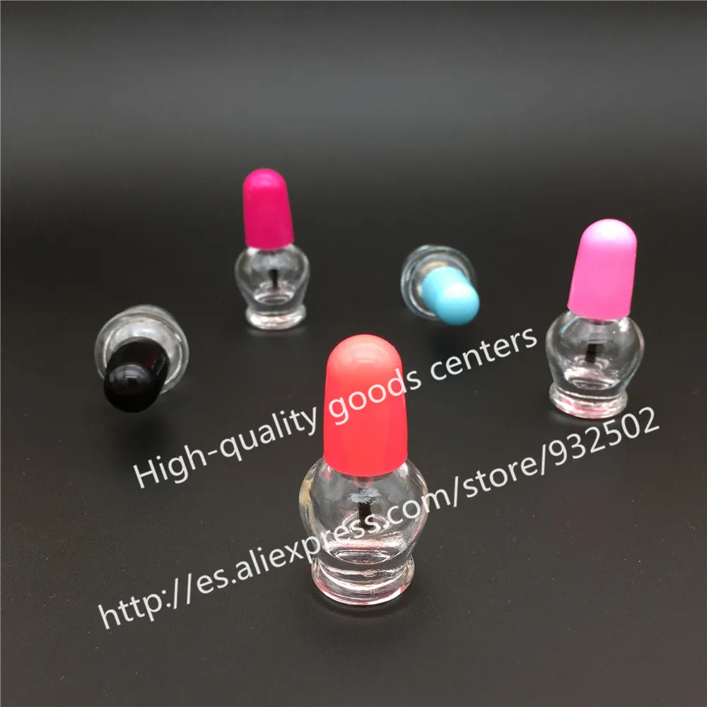 

560pcs 1.5ml empty nail polish bottle bottles with colour lids,Small Glass Nail Polish Bottle,Mini Glass Bottle