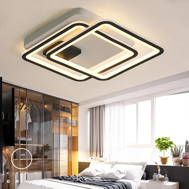 Chandelierrec On line прямоугольник белый/черный современный светодио дный потолочные