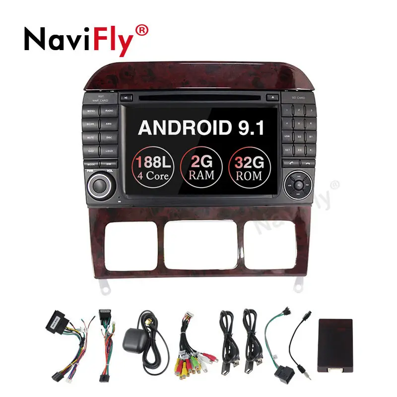 2din 2 + 32G Android 9 1 автомобильный dvd Радио мультимедийный плеер gps для Mercedes Benz s класса W220 S280 S320 S430 S500 S55 W215 wifi