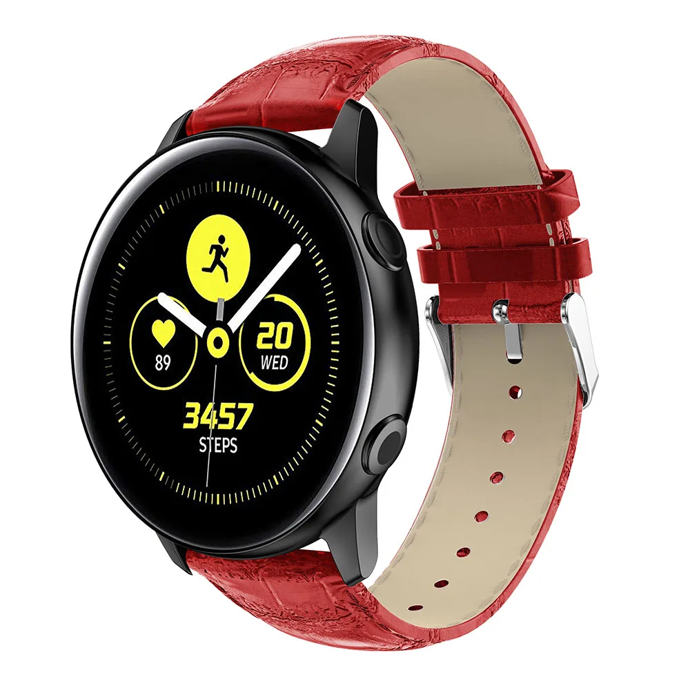 20 мм смарт ремешок для часов для samsung Galaxy Watch Active/Galaxy Watch 42 мм кожаный ремешок сменные ремешки для Шестерни S2