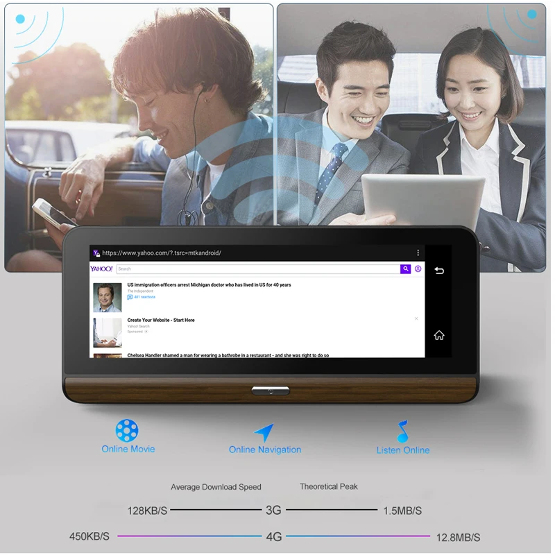 FANSICOUK 7 86 'ƊG Android 5 1 GPS навигация видеорегистратор 1080P WIFI ADAS двойной объектив