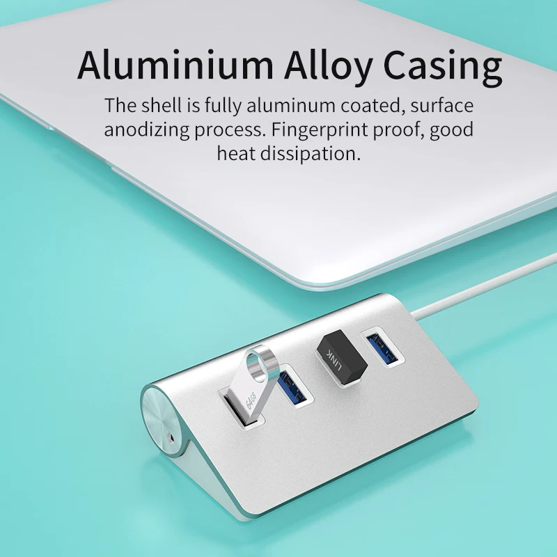 USB C концентратор 4 порта 7 портов Тип разветвитель алюминиевый корпус 3 0 для Macbook Pro