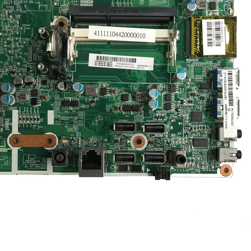 SZWXZY отлично подходит для HP ENVY 20 D материнская плата AIO H61 DDR3 684854 001 LGA1155 700540 002 100%