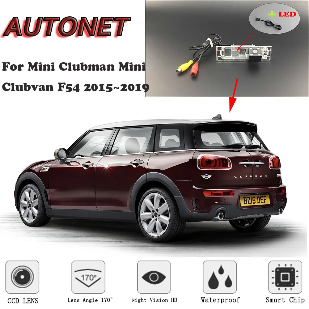 Камера заднего вида с ночным видением для Mini Clubman Clubvan F54 2015 ~ 2019 CCD/камера номерного