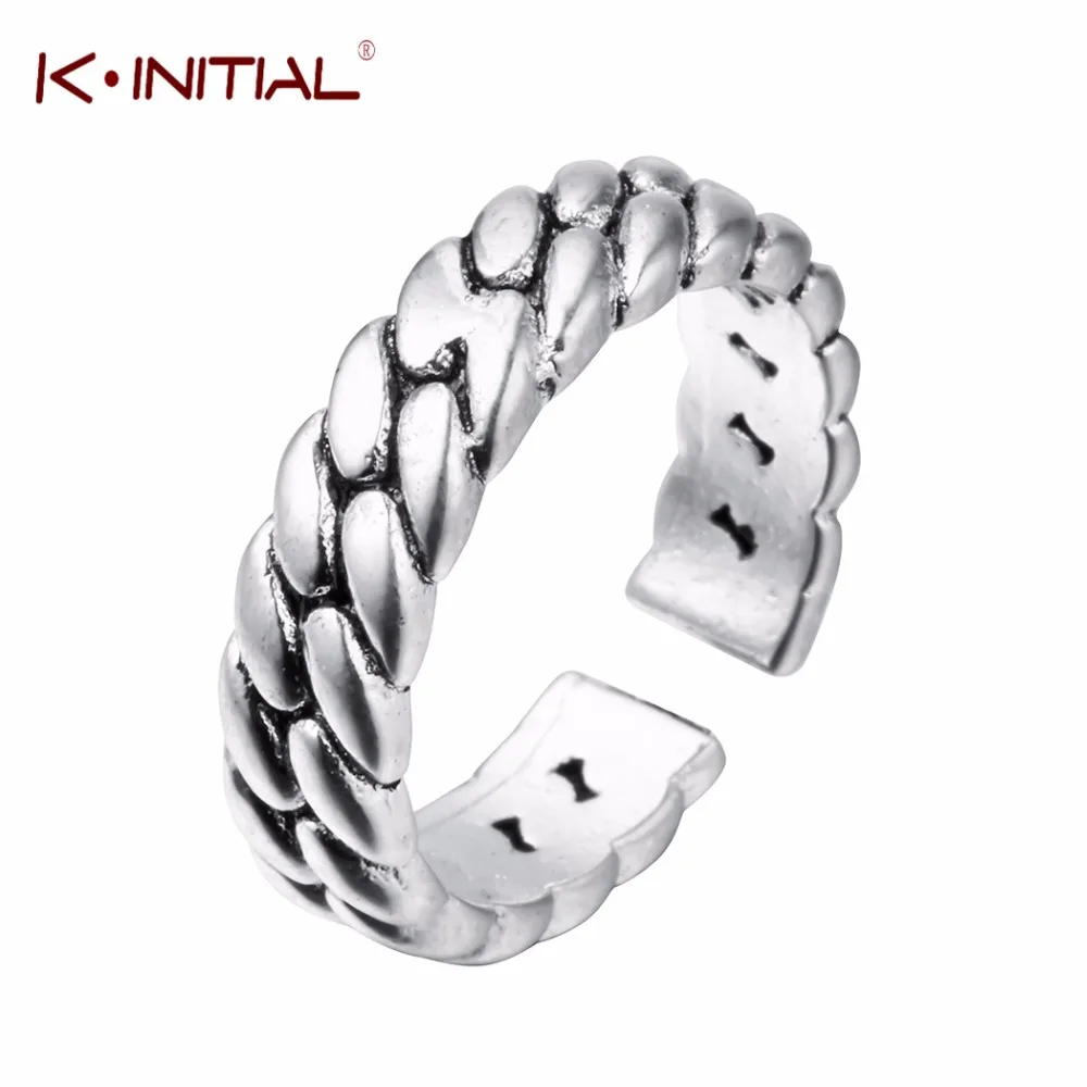 Kinitial модное витое кольцо с крестом ювелирные изделия винтажные обручальные