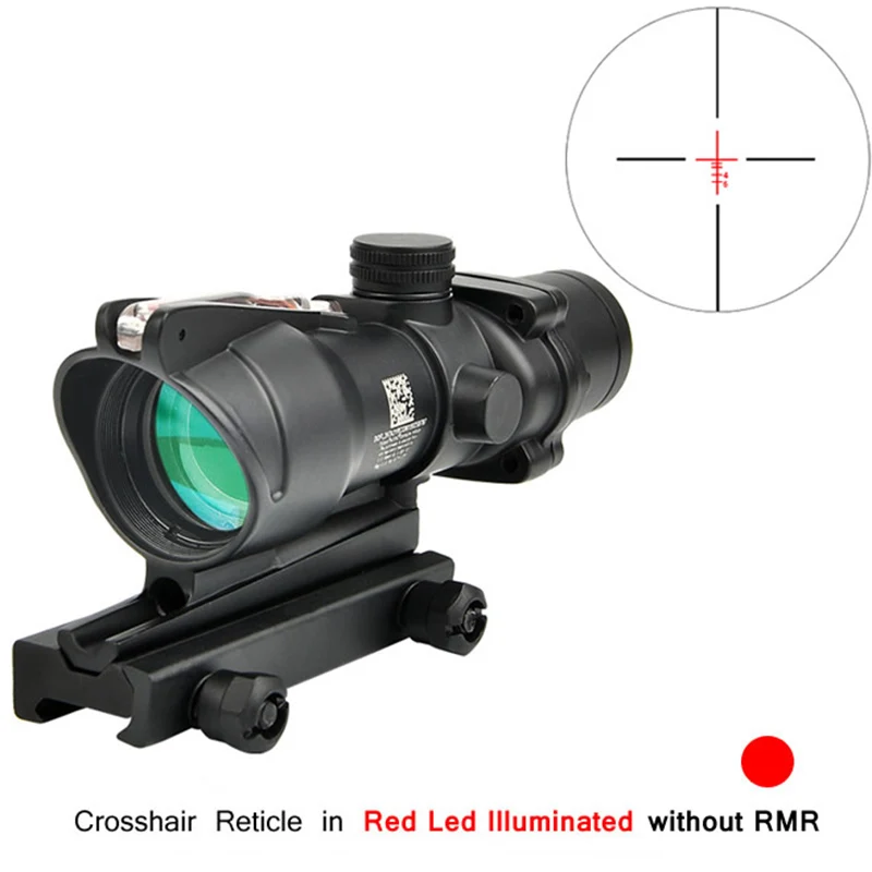 3 Trijicon ACOG 4X32 оптика из настоящего Волокна Красная точка с подсветкой шеврон стекло травленая сетка тактический оптический прицел охотничий оптический прицел - Цвет: 3