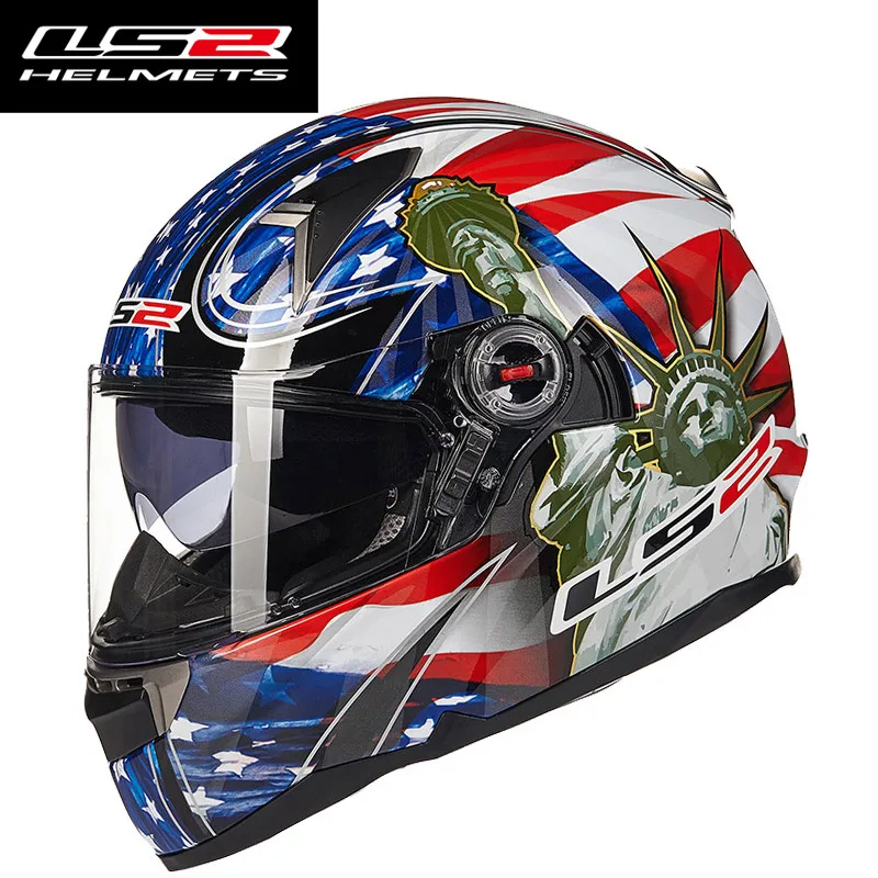 Genunie LS2 ff396 стекловолокно полное лицо мото rcycle шлем 100% оригинал cascos moto ECE| |
