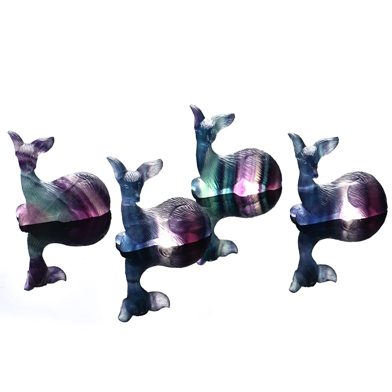 1PC natural fluorite sika deer crystal mineral jewelry home home decoration study room decoration couple jewelry DIY gift