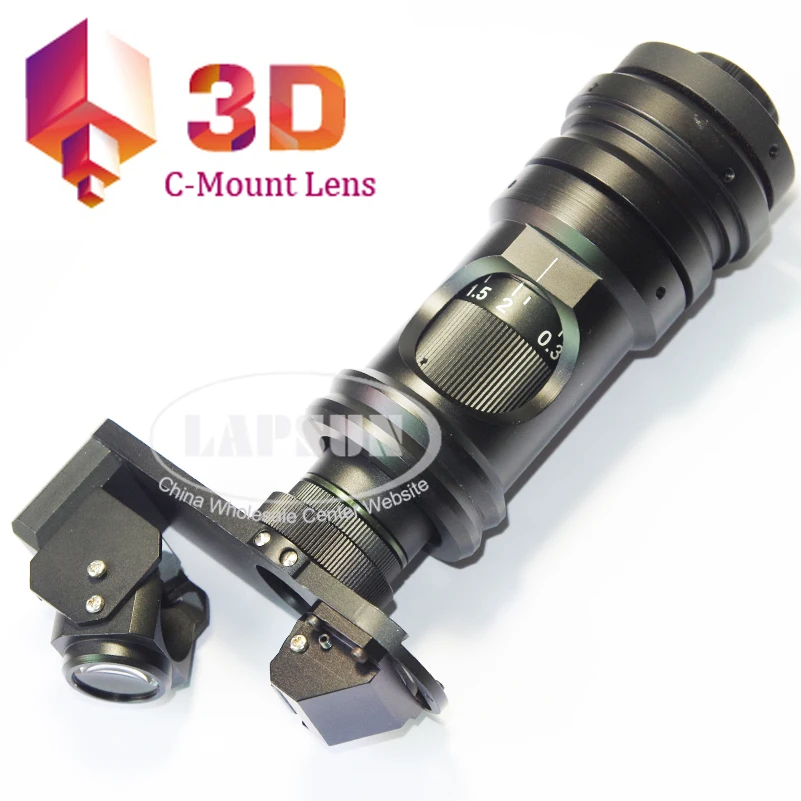 3D стерео и 2D (2 модели) объектив 180X + Цифровая промышленная камера C-Mount полный