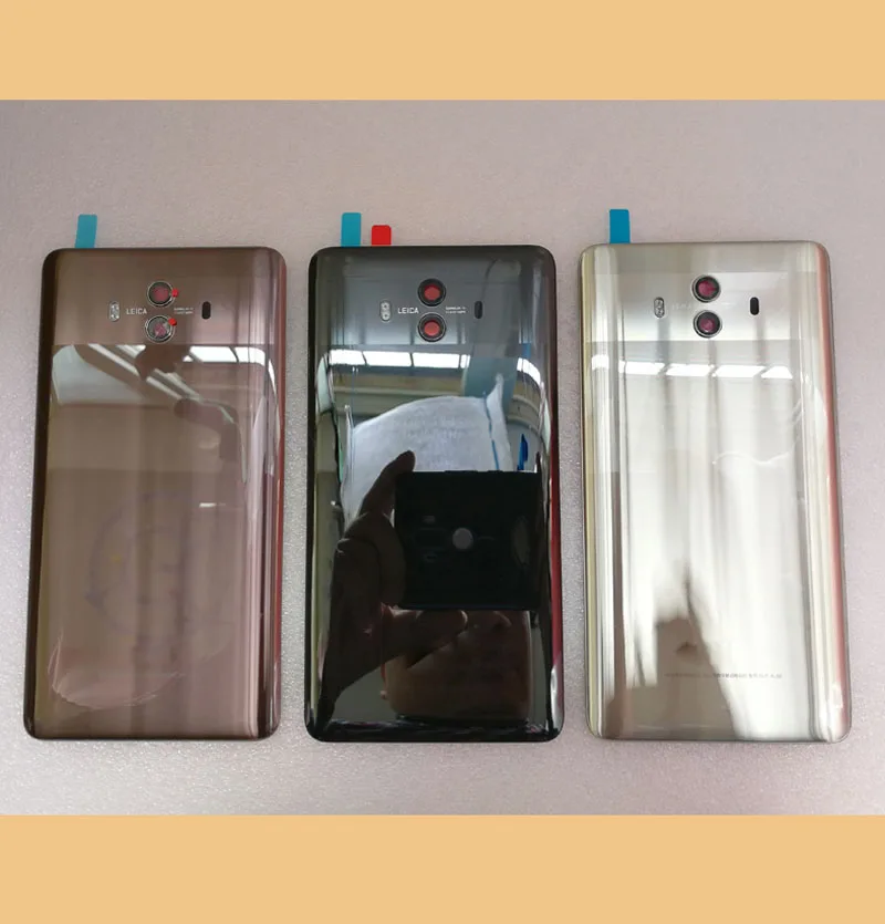 Задняя крышка батарейного отсека для Huawei Mate 10 Mate10 Pro стеклянная корпуса с клейкой
