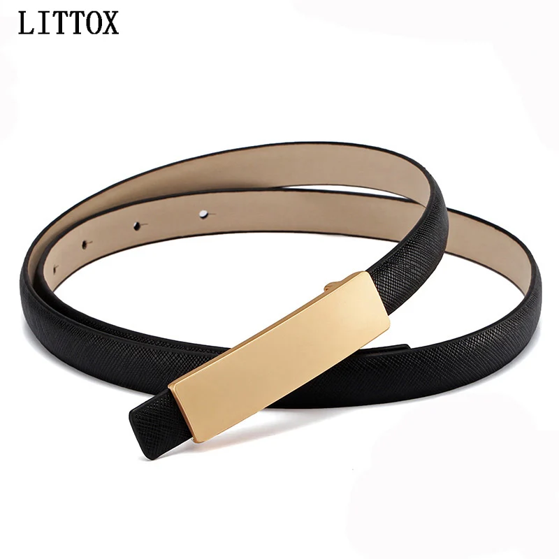 Тонкий ремень для женщин натуральная кожа Женский кушак декоративные гладкие