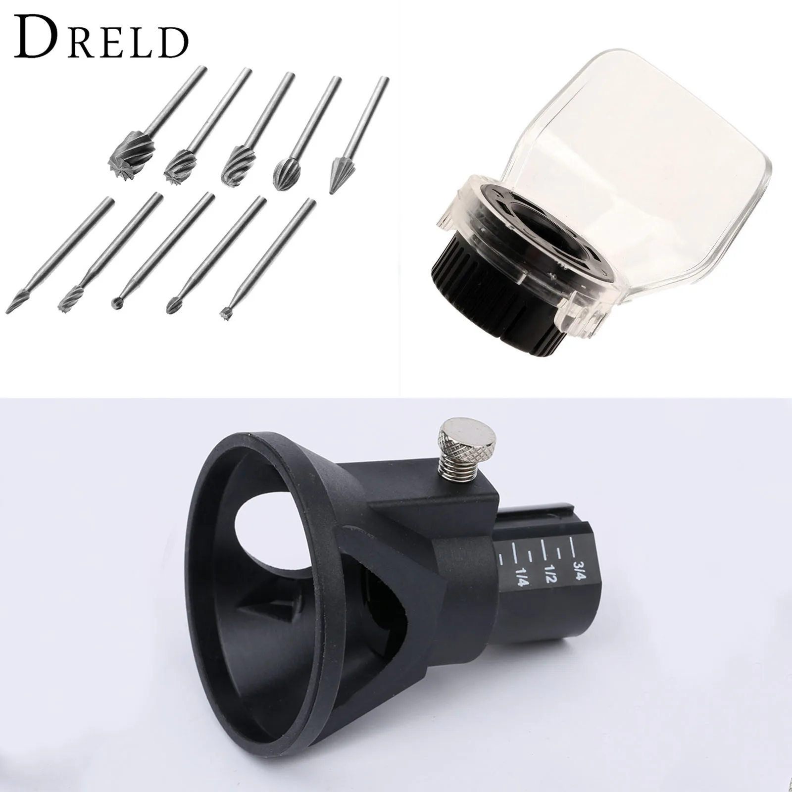 10 шт. фрезы для дрели с защитным чехлом|burrs for dremel|milling burrsgrinding bit |