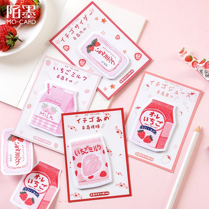 

30 Sheets Cute Pink Drink Paper Sticker Memo Pad Planner Sticky Notes Paste Post It Kawaii Stationery School Supplies Papeleria