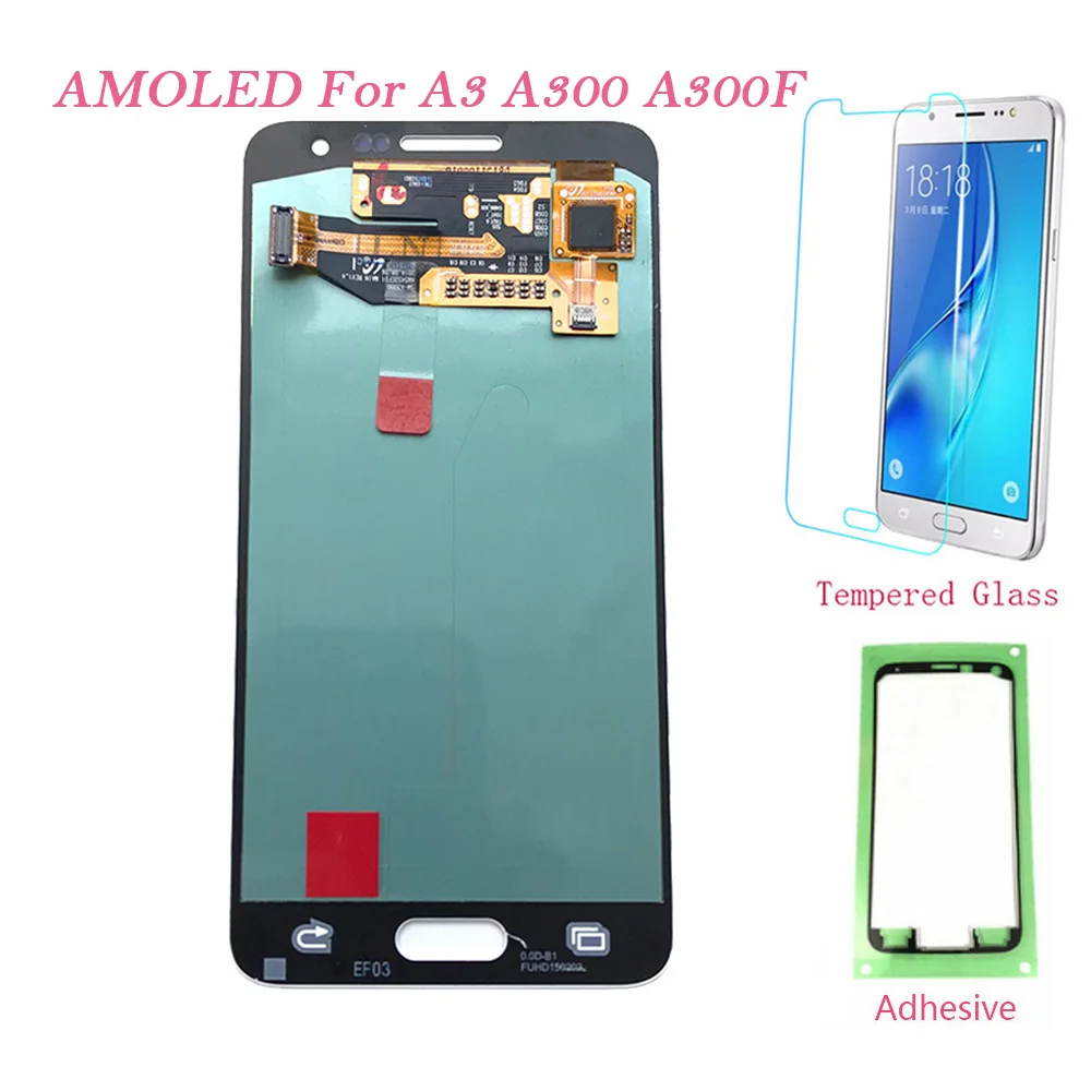 AMOLED ЖК экран для Samsung Galaxy A3 2015 A300 A300H A300F A300FU сенсорный дигитайзер дисплей
