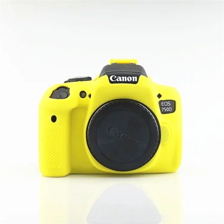 5D2 7D Регулируемый непрерывный фокус Лен зубчатое кольцо Ремень DSLR видеокамера/EOS 750D силиконовая SLR 750D камера сумка чехол Чехол для телефона защита - Цвет: Цвет: желтый
