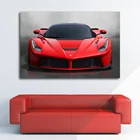 Феррари laferrari суперкар красный спортивный автомобиль GT плакат Wall Art Картина шелковой из плотной ткани с печатным рисунком Картины для домашнего декора
