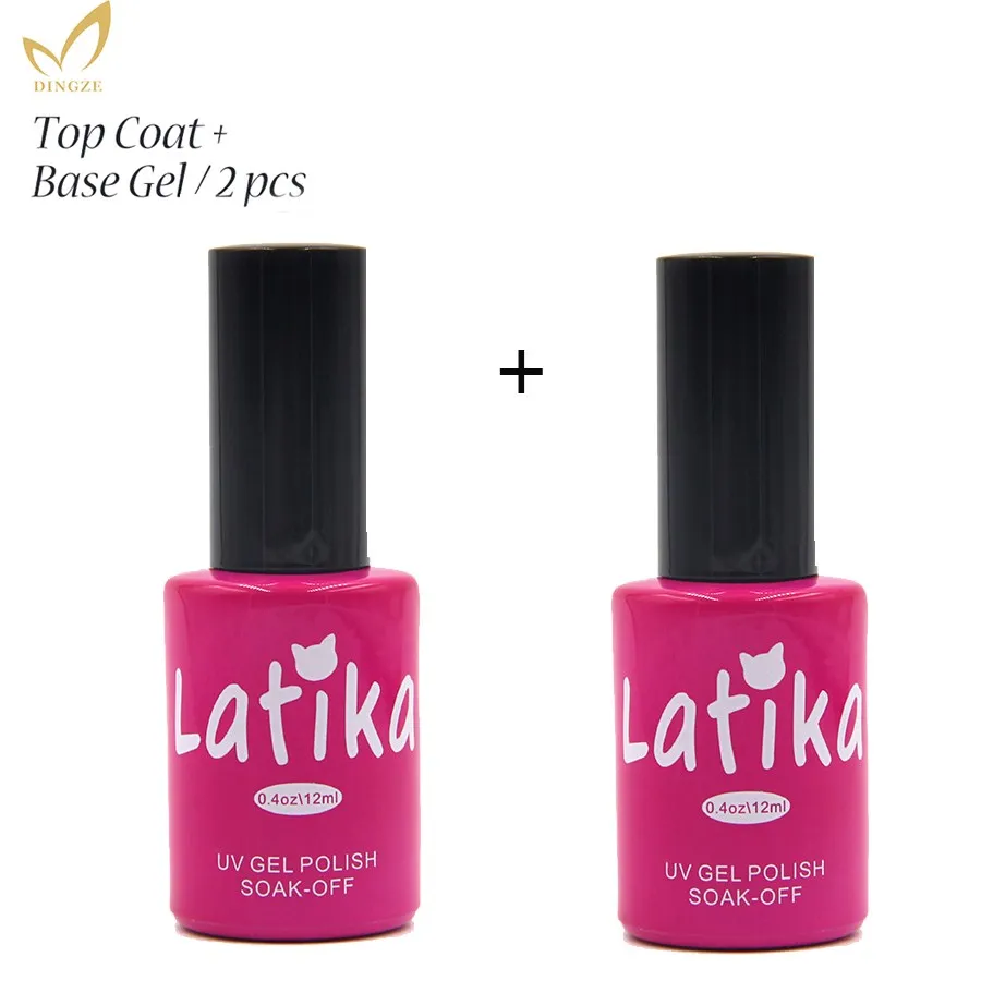 base coat top coat 12 мл гель для ногтей верхнее покрытие+ резиновое Базовое покрытие основа для УФ гель-лака Лак для ногтей - Цвет: base coat top coat