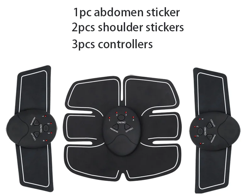 3 in 1 set Konmison беспроводной мышечный Стимулятор EMS Стимуляция тела похудение красота машина тренажер для мышц живота массажер для тела - Цвет: 3 in 1 set