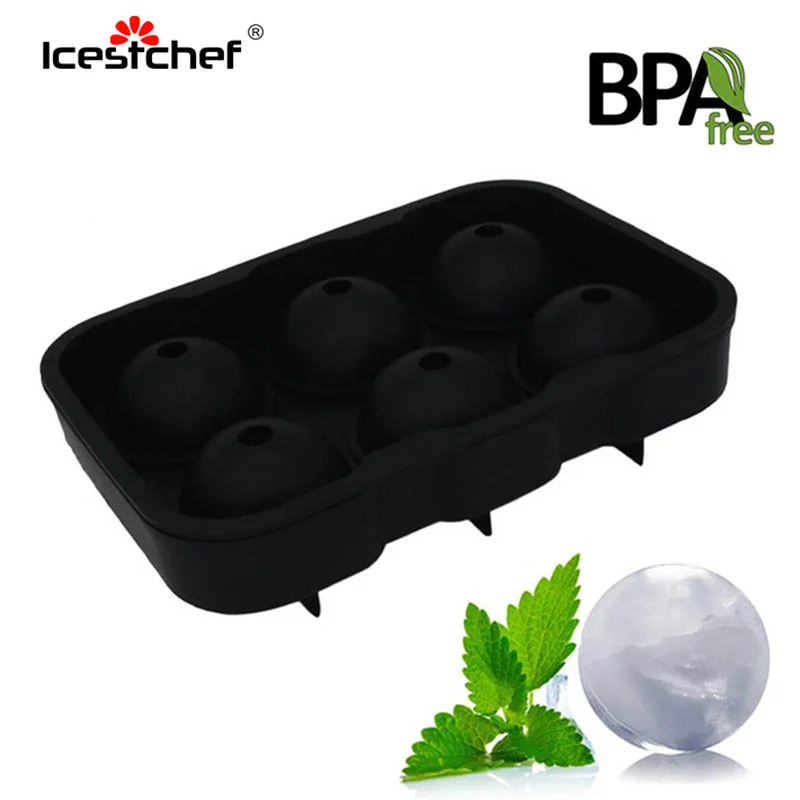 ICESTCHEF 1 шт. 6 форм для ледяных шариков силиконовый лоток кубиков льда круглая форма