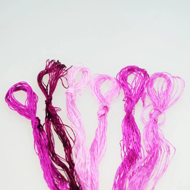 6 шт. настраиваемые нитки для шелковой вышивки/Спиральная вышивка/шелковая