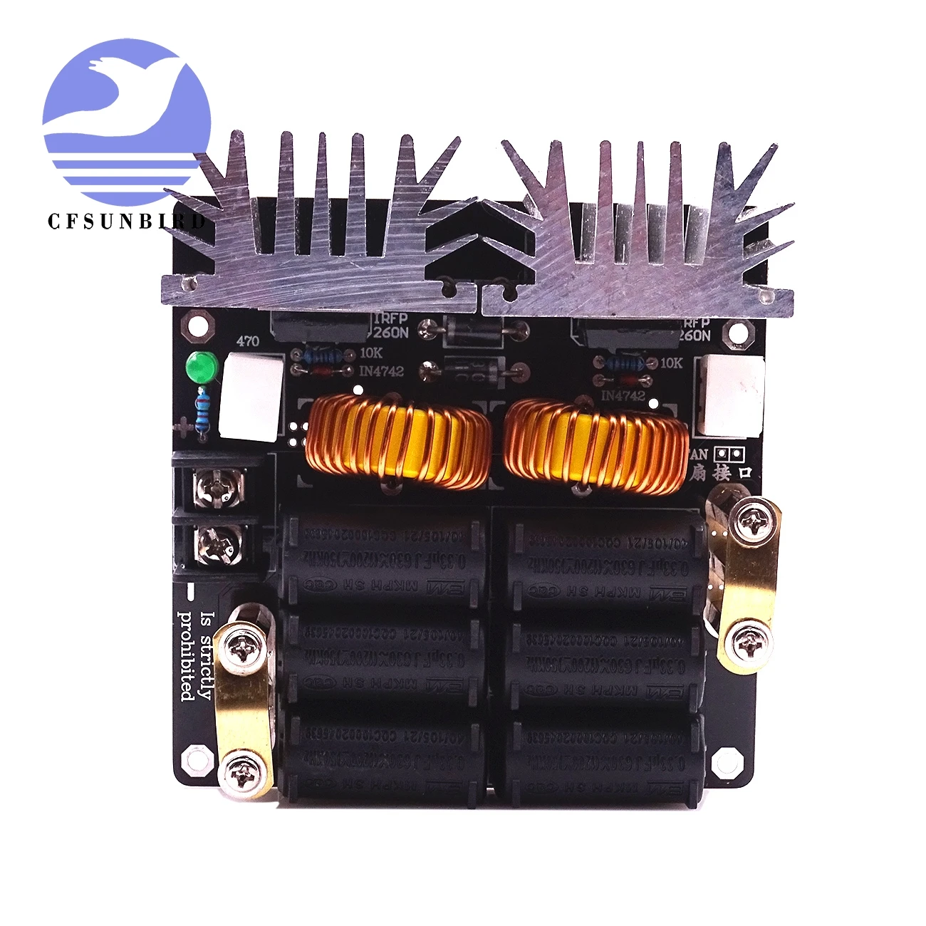 CFsunbird 1 комплект 20A 1000W 12 V-48 V ZVS низкое нулевой Напряжение индукционный нагрев Доска модуль Flyback драйвер нагреватель высокого Мощность для "сделай сам"