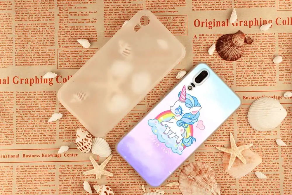 TPU чехол мягкий чехол для телефона для huawei P 20 pro P10 плюс P9 P8 lite P30 pro samrt Nova 3e Лошадь Единорог на радуге